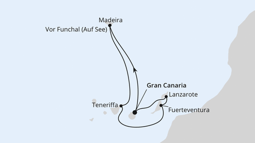 Routenkarte: Kanaren & Madeira ab Gran Canaria