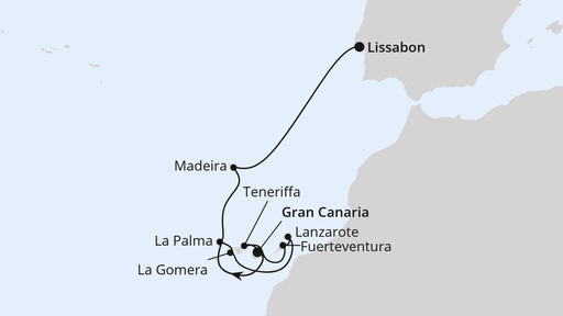 Von Gran Canaria nach Lissabon
