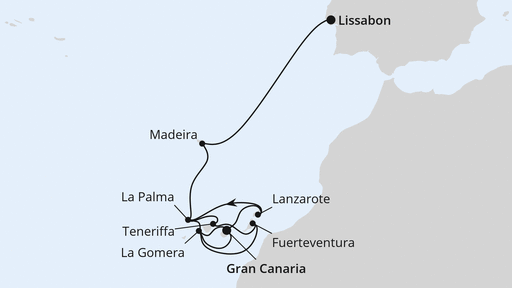 Von Gran Canaria nach Lissabon