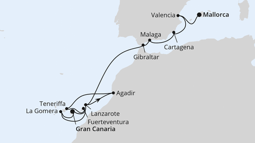 Kanaren & Südspanien mit Marokko ab Gran Canaria