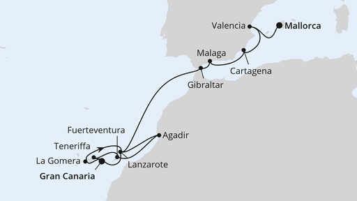 Kanaren & Südspanien mit Marokko ab Gran Canaria