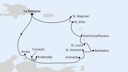 Karibische Inseln ab Dominikanische Republik 1