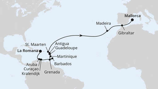 Von der Dom. Republik über Madeira nach Mallorca