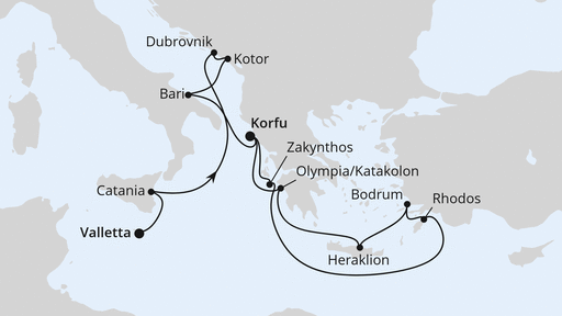 Sizilien, Adria & Griechenland ab Malta