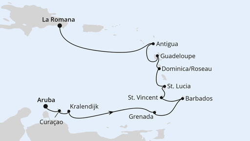 Feiertagsreise Karibische Inseln ab Aruba