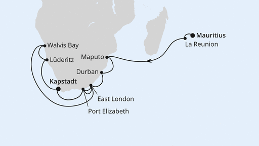 Südliches Afrika mit La Reunion ab Mauritius