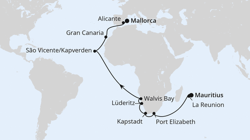 Von Mauritius über Afrika nach Mallorca
