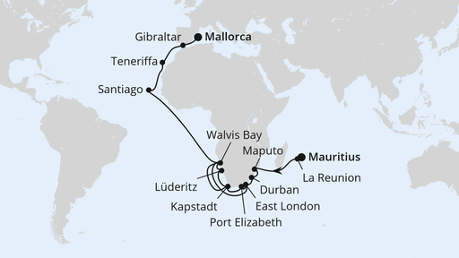 Weltenbummler Südafrika, Namibia & Indischer Ozean