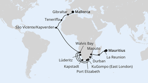 Weltenbummler Südafrika, Namibia & Indischer Ozean
