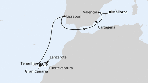 Spanien, Portugal & Kanaren ab Mallorca 1
