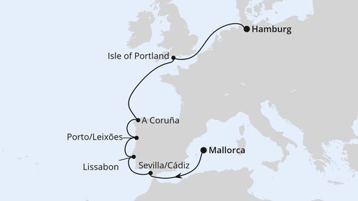 Von Mallorca über Portugal nach Hamburg 2