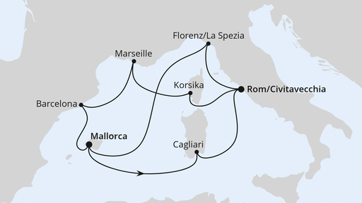 Spanien, Frankreich & Italien ab Mallorca 2