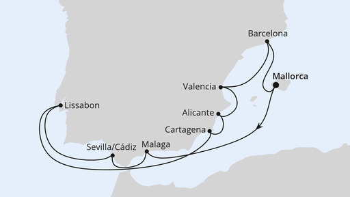 Spanien, Portugal & Balearen ab Mallorca