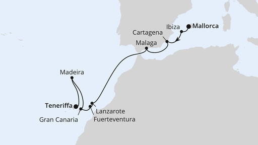 Andalusien, Kanaren & Madeira ab Mallorca