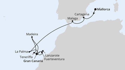 Andalusien, Kanaren & Madeira ab Mallorca
