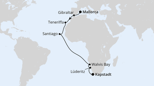 Von Mallorca über Namibia nach Kapstadt 1