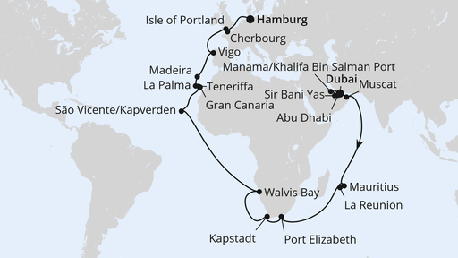 Weltenbummler Orient, Mauritius & Südafrika