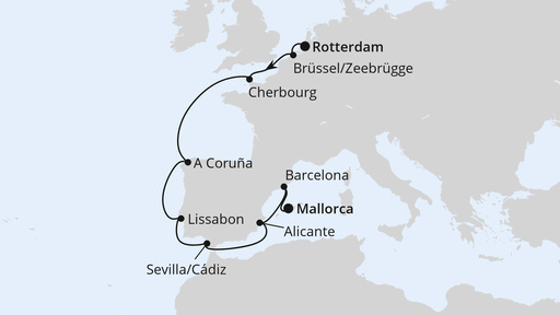 Von Rotterdam nach Mallorca