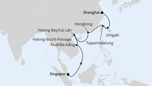 Von Singapur über Vietnam & Hongkong nach Shanghai