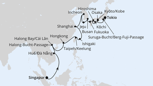 Von Singapur über Vietnam & Südkorea nach Tokio