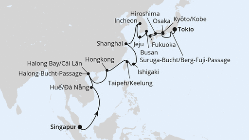 Von Singapur über Vietnam & Südkorea nach Tokio