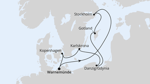 Schweden, Polen & Dänemark ab Warnemünde