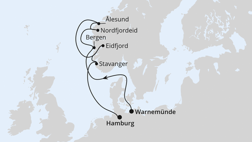Norwegen von Warnemünde nach Hamburg
