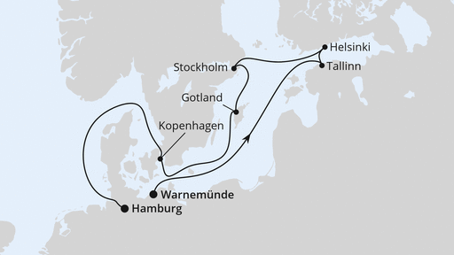 Ostsee von Warnemünde nach Hamburg