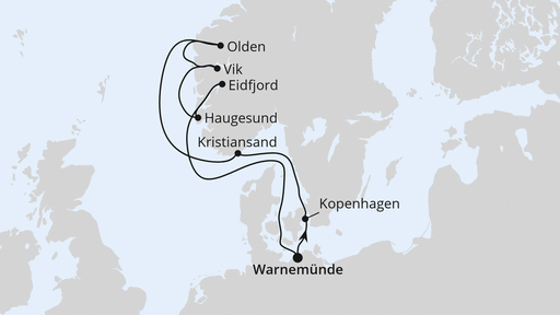 Norwegens Fjorde ab Warnemünde 1