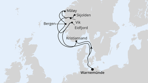 Norwegens Fjorde ab Warnemünde 1