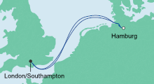 Route: Kurzreise ab Hamburg 3 mit AIDAprima