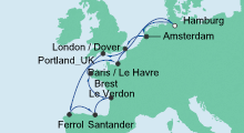 Route: Nordeuropa 15 mit AIDAstella