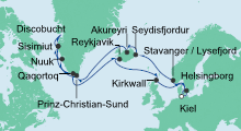 Route: Island & Grönland ab Kiel mit AIDAaura