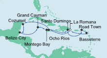 Route: Karibik & Mexiko 1 (Karibik 7) mit AIDAluna