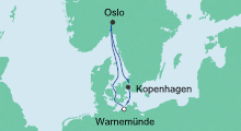 Route: Kurzreise 6 mit AIDAdiva