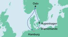 Route: Kurzreise 4 mit AIDAdiva